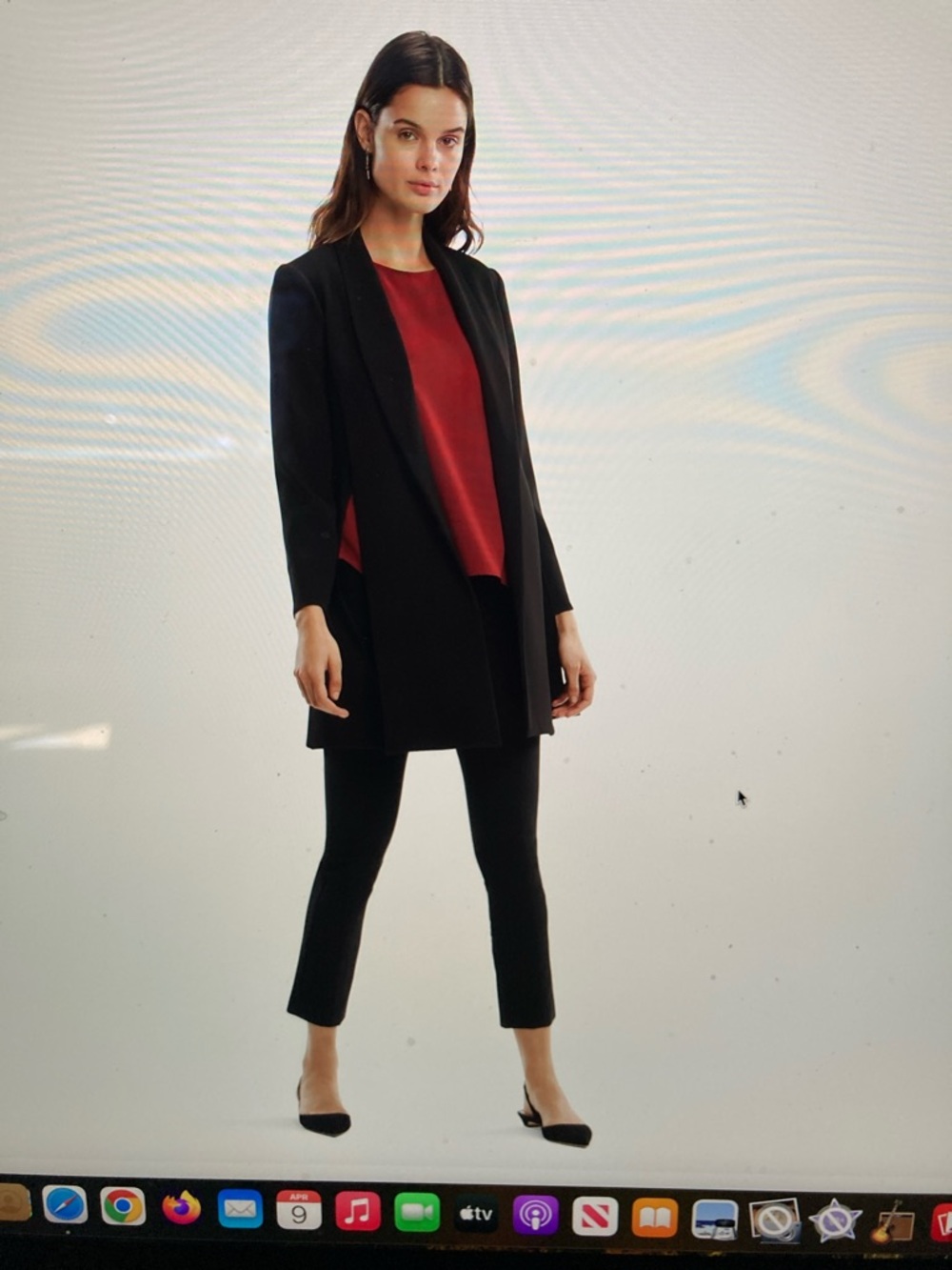 MM Lafleur Black Long Dietrich Blazer with slits